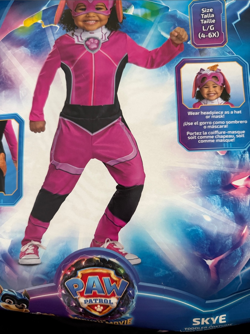 Paw Patrol Skye Toddler Costume in Pink and Black